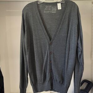 Men's Charcoal Cardigan Sweater